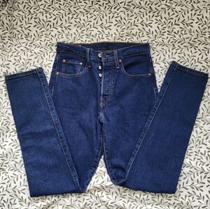 Levis 501 Skinny Jeans - High Rise - Women's Blue Jeans